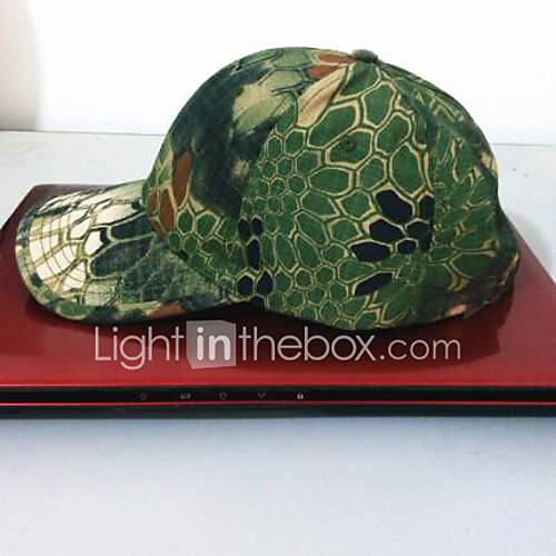 pêche ESDY extérieure coupe-vent casquette de baseball polyester camouflage chapeau pare-soleil vert python