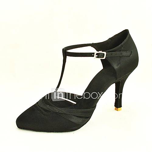 Image de Chaussures de danse(Noir Bleu Jaune Rose Violet Rouge Blanc Fuchsia) -Personnalisables-Talon PersonnalisÃ©-Satin-Moderne Salon