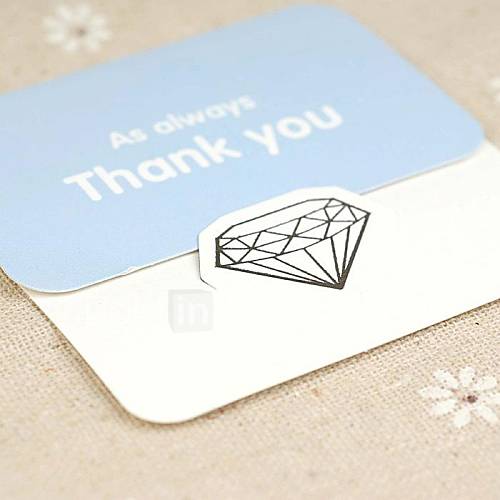 mini diamant remercient carte de voeux (7,5  7,5 cm)