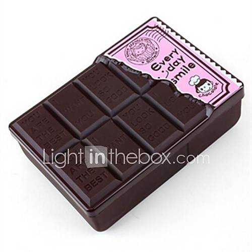 forme de chocolat de la boîte à lunch en plastique, plastique 17,5 x 12 x 6 cm (6,9 × 4,8 × 2,4 pouces) couleur aléatoire