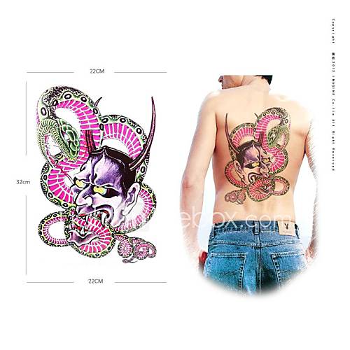 1 pcs motif de support super serpent imperméable tatouage autocollants