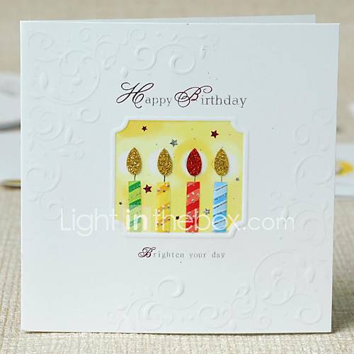 bougies couleur mini-anniversaire carte de voeux