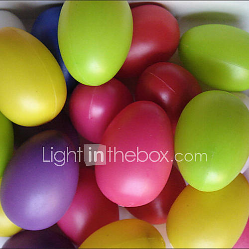 la lumière plastique mince easter egg, couleur aléatoire, 15pcs / sac