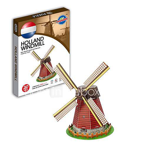 jouets - 3d puzzles de la célèbre série de l'architecture de la mine hollande moulin de papier de puzzle