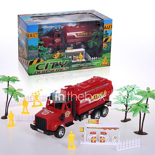 hauteur voiture de jouet de qualité pour les enfants camion de friction avec les outils mis le thème de lutte contre l'incendie 20142-9
