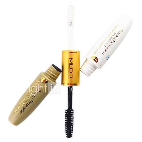 2in1 Double Extend White Mascara Gel&Black Fiber Eyelash Extension