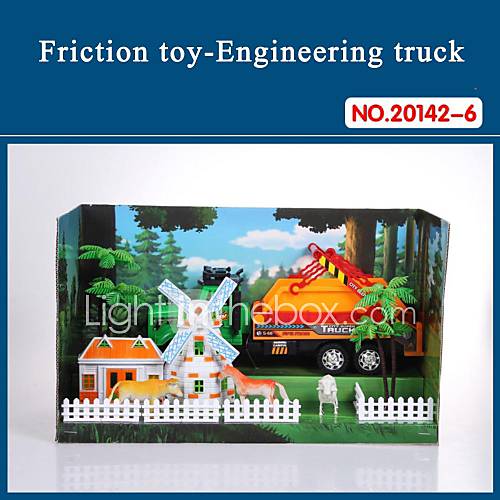 hauteur voiture de jouet de qualité pour les enfants camion de friction avec les outils mis le thème de la ferme 20142-6