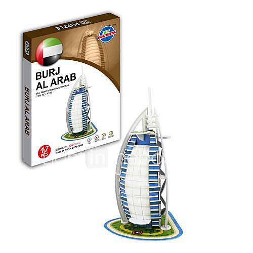 jouets - puzzles 3D le monde célèbre mine série d'architecture Burj Al Arab de papier de puzzle