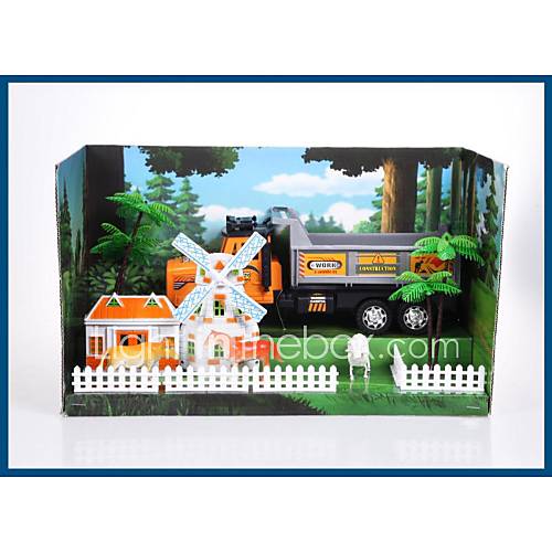 hauteur voiture de jouet de qualité pour les enfants camion de friction avec les outils mis le thème de la ferme 20142-1