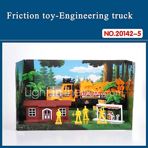 hauteur voiture de jouet de qualité pour les enfants camion de friction avec les outils mis le thème de lutte contre l'incendie 20142-5