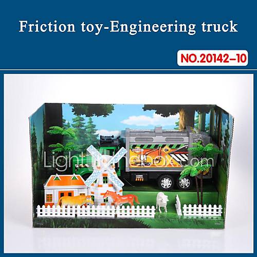 hauteur voiture de jouet de qualité pour les enfants camion de friction avec les outils mis le thème de la ferme 20142-10