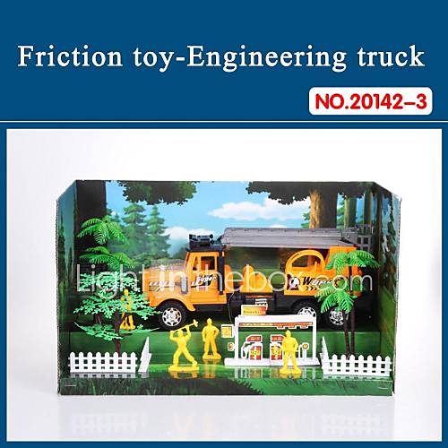 hauteur voiture de jouet de qualité pour les enfants camion de friction avec les outils mis le thème de lutte contre l'incendie 20142-3