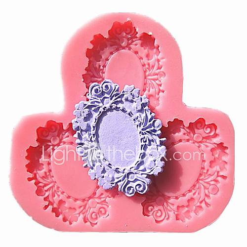 Three Classical Frame Fondant Cake Molds Chocolate Mould For The