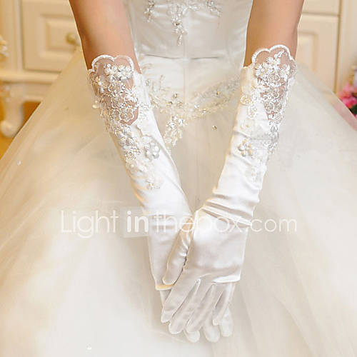 Satin/Lace Opera Length Wedding/Party Glove 3002791 2017 8.99