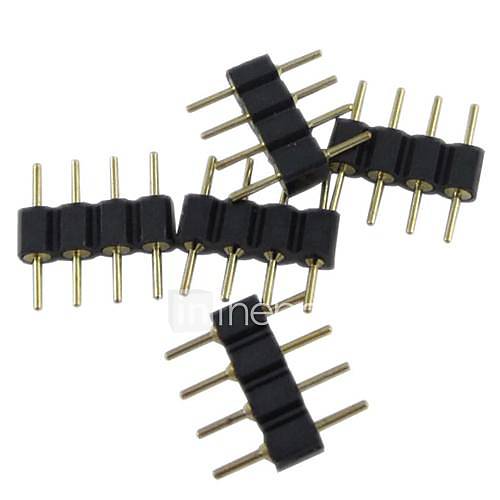 Image de (5pcs) 4 broches connecteur mÃ¢le pour 5050/3528 rgb conduit la lumiÃ¨re de bande connecter
