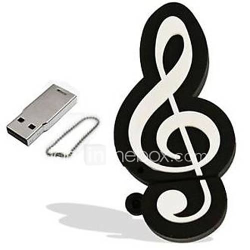 Image de bande dessinÃ©e modÃ¨le de note de musique 4gb usb 2.0 mÃ©moire flash stylo lecteur stick clÃ© USB
