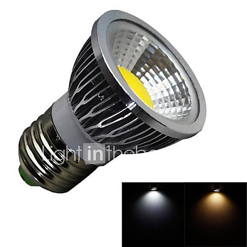 Image de 3W E26/E27 Spot LED 1 COB 280lm lm Blanc Chaud Blanc Froid 3000-3200K/6000-6500K K IntensitÃ© RÃ©glable AC 100-240 V