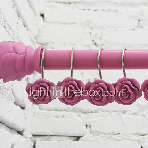 Shower Curtain Hooks,Pink Rose(12 Pack) 3022762 2016 22.99