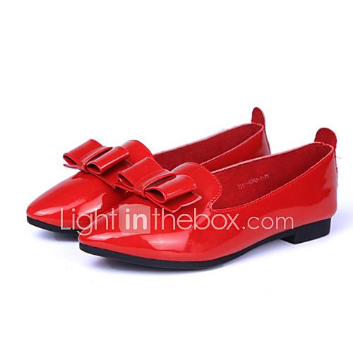 black and red flat shoes