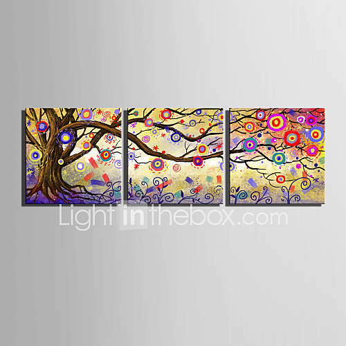 EHOME® Stretched Canvas Art Color Abstract Tree Decorative Painting