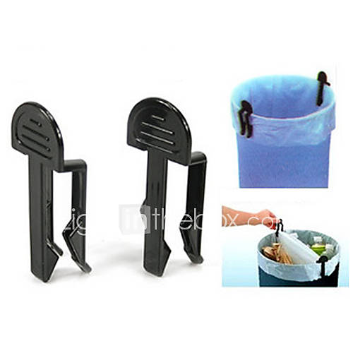 Set of 2 Cute Trash Bag Fixed Clip Office Dustbin Waste Bin Garbage Can