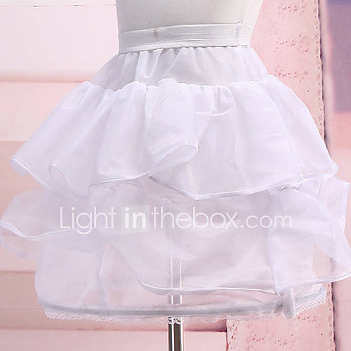 Slips Flower Girl Dress Ball Gown Slip ShortLength 3 Nylon White