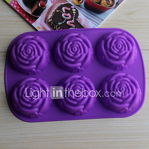 Bakeware Silicone Rose Baking Molds for Chocolate Cake Jelly (Random
