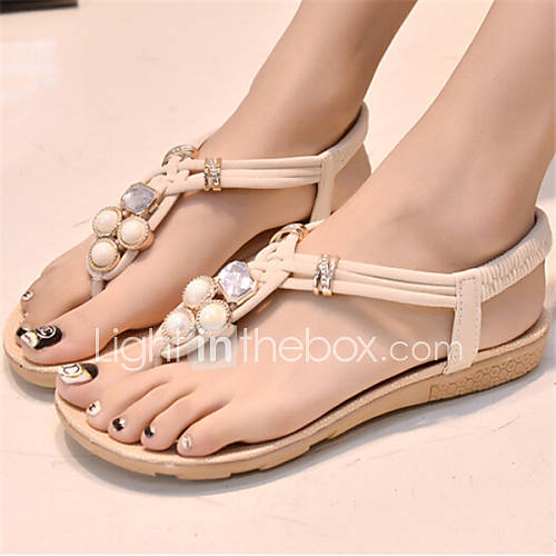 sandal pu hitam badam kasut wanita tumit rata usd 8 99 sandal pu hitam badam kasut wanita tumit rata usd 8 99