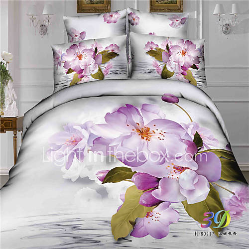 Shuian® 3D Oil Painting Bedding Set Queen Size 100 Cotton 4pcs