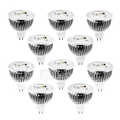 Image de 4W GU5.3(MR16) Spot LED MR16 4 LED Haute Puissance 320 lm Blanc Chaud Blanc Froid Blanc Naturel 2800-3000/4000-4500/6000-6500 K IntensitÃ©