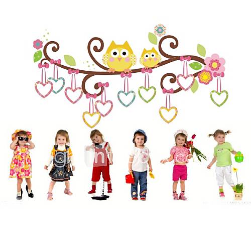 Ugle veggdekor for barna rom zooyoo1007 diy pvc dyre wall stickers ...