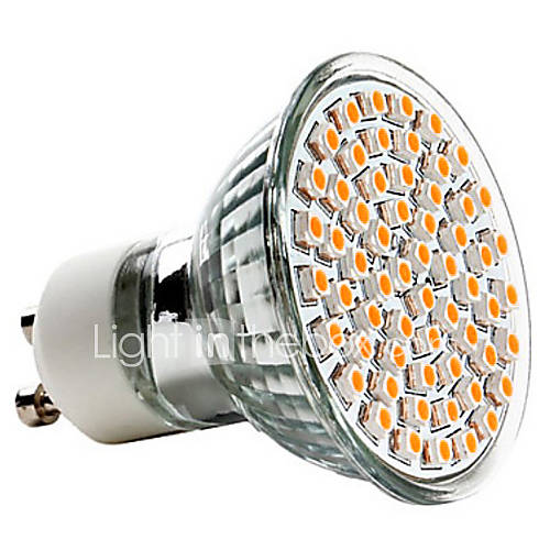 Image de 3W GU10 Spot LED MR16 60 SMD 3528 240 lm Blanc Chaud 2700K K AC 100-240 V