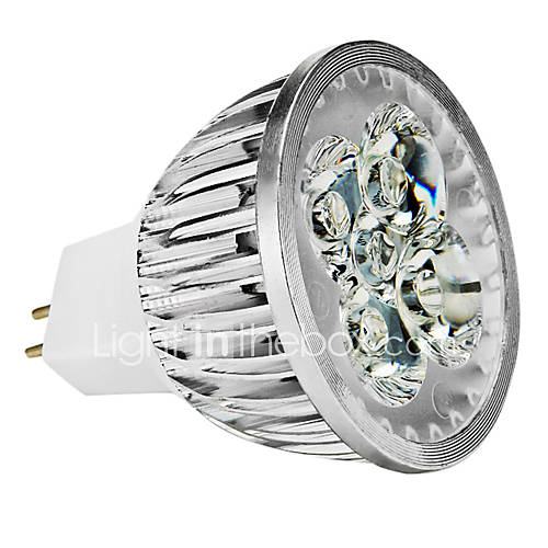 Image de 4W GU5.3(MR16) Spot LED MR16 4 LED Haute Puissance 350 lm Blanc Chaud Blanc Froid Blanc Naturel 2800-3000/4000-4500/6000-6500 K IntensitÃ©