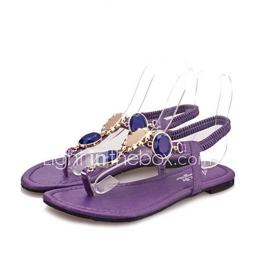 lavender sandals flat
