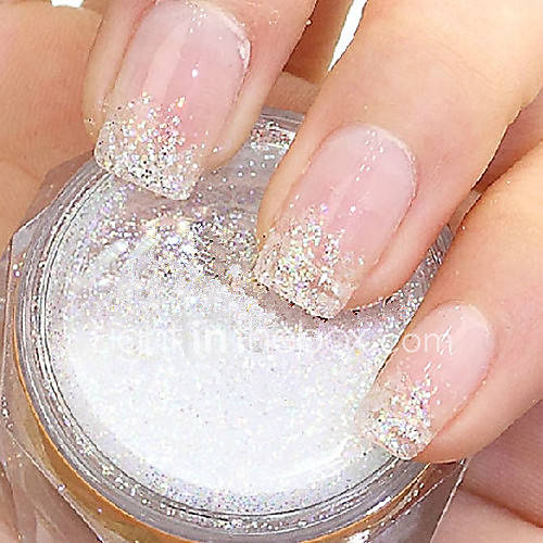 Flicker White Glitter Powder Nail Art Decorations 3971513 2016 1.79