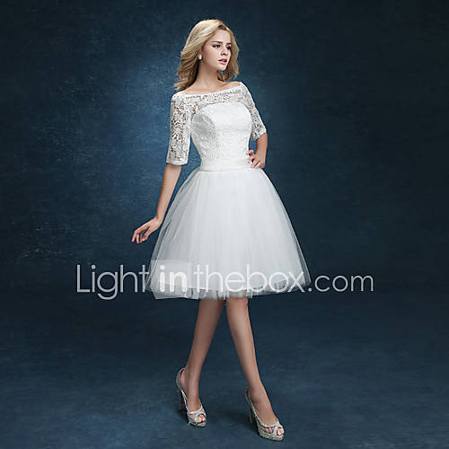 Aline Wedding Dress Reception Little White Dresses Kneelength