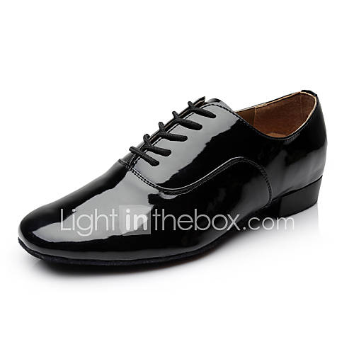 Image de Chaussures de danse(Noir Blanc) -Non Personnalisables-Talon Bas-Similicuir-Moderne Salon
