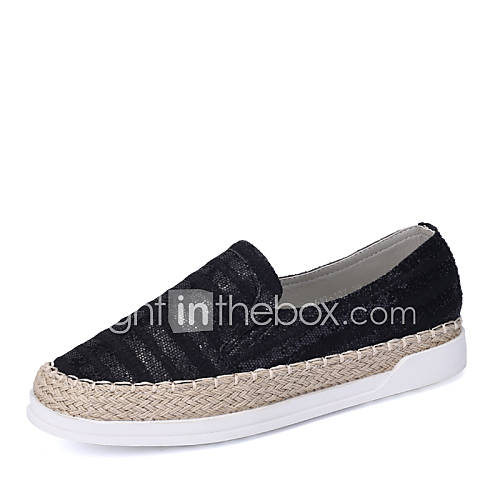 sepatu wanita ujung bundar hak rata kasual hitam perak loafers kulit buatan 2015 sepatu wanita ujung bundar hak rata kasual hitam perak loafers kulit buatan 2015