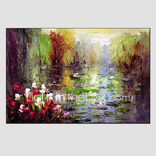 Oil Painting Modern Landscape , Canvas Material with Stretched Frame