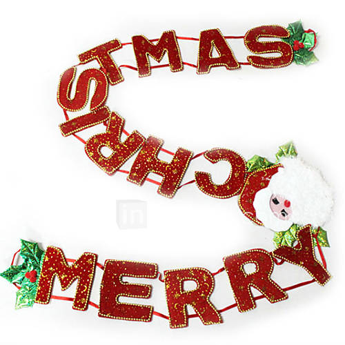Decorations English Letters Merry Christmas Banner Xmas Ornaments Home ...