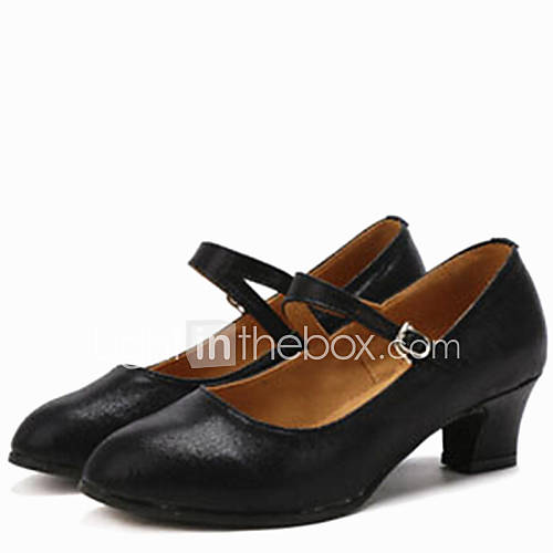 Latin Women's Dance Shoes Heels Leatherette Low Heel Gold/Silver/Black/Red 4478445 2016 19.99