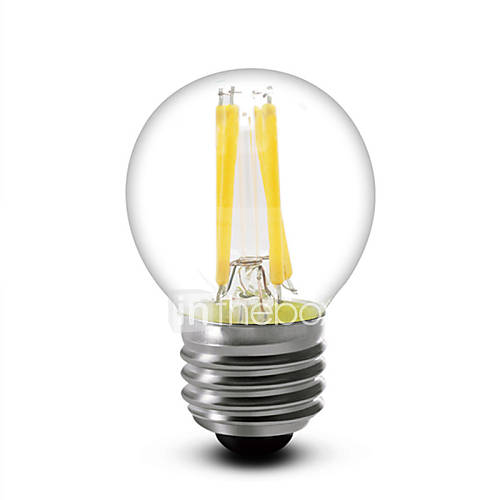 Image de 4W E14 E12 E26/E27 Ampoules Ã  Filament LED G45 4 COB 380 lm Blanc Chaud 2700 K IntensitÃ© RÃ©glable AC 100-240 AC 110-130 V