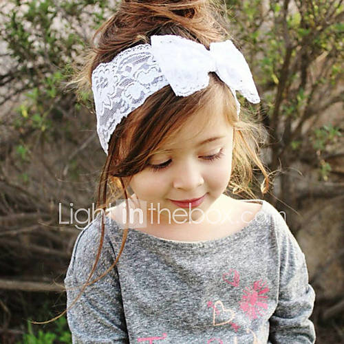 Image de Accessoires Cheveux Toutes Saisons Dentelle Bleu Rose Violet Rouge Blanc Jaune Filles