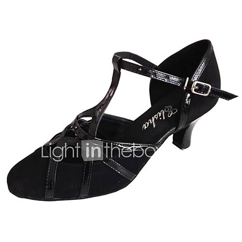 Image de Chaussures de danse(Noir) -Personnalisables-Talon PersonnalisÃ©-Daim Similicuir-Moderne