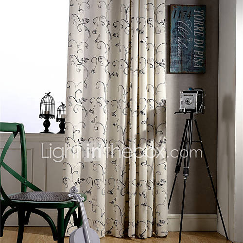 Country Curtains® Two Panels Green Vine Floral Linen Polyester Blend Curtain 4457135 2016 50.99