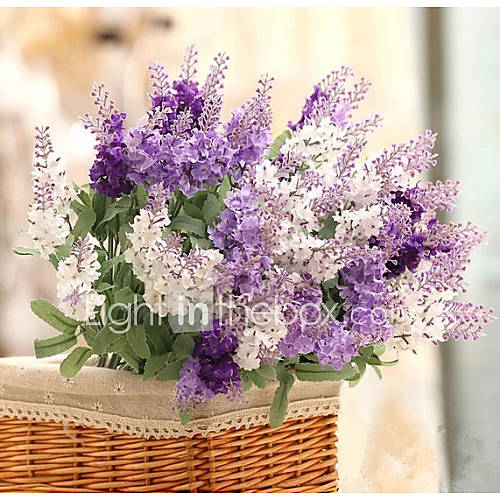 10 Heads Silk Lavender Artificial Flowers (1 Bouquet) 4552507 2016 1.79