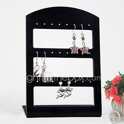 Image de Boucles d'oreilles en acrylique noir bijoux affiche 24 cales
