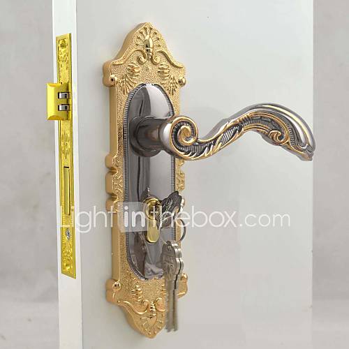 Interior Door Lock / Lock Set / Gold and Black Ni Plating Finish 2015