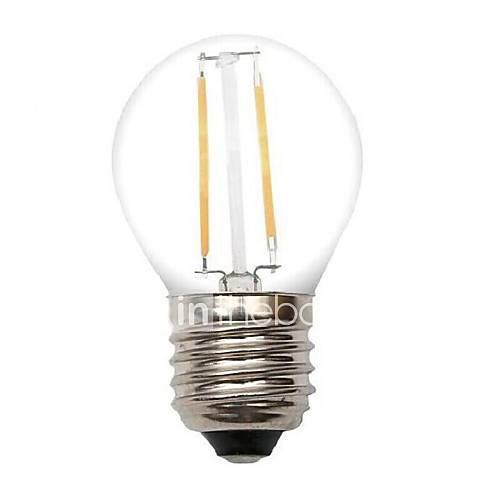 Image de 2W E26/E27 Ampoules Ã  Filament LED G45 2 COB 80-120 lm Blanc Chaud 2800-3200 K DÃ©corative AC 100-240 V