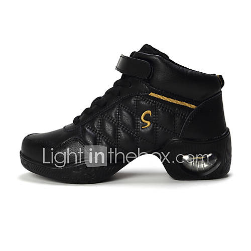 Non Customized Dance Shoes Leather Air Cushion Chunky Heel Dance